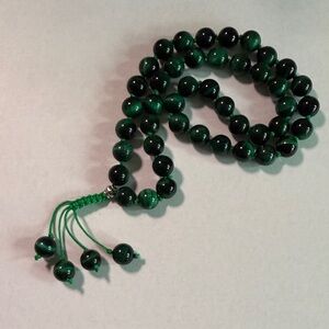 Green Tiger Eye Bead Necklace